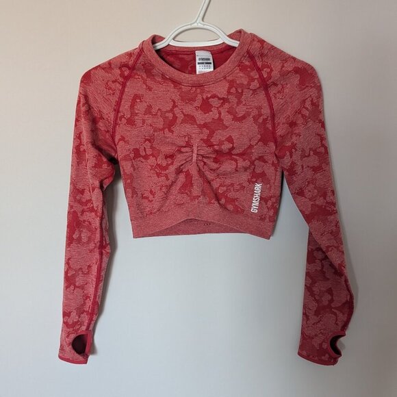 Gymshark, long sleeve, crop top, pink, size Medium - Picture 6 of 11